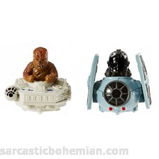 Hot Wheels Star Wars Chewbacca Millennium Falcon Vs. Darth Vader Tie Fighter Vehicle 2 Pack B074VC5P9C